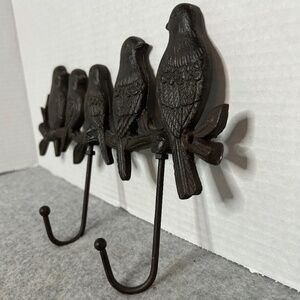 Cast Iron Birds On A Branch Wall Hook 11x7x2"